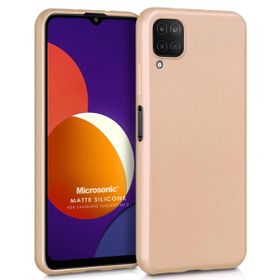 Microsonic Matte Silicone Samsung Galaxy M12 Gold Cep Telefonu Kılıfı