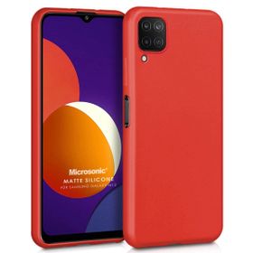 Microsonic Matte Silicone Samsung Galaxy M12 Kırmızı Cep Telefonu Kılıfı