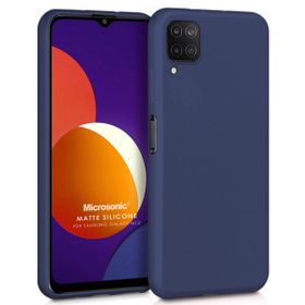 Microsonic Matte Silicone Samsung Galaxy M12 Lacivert Cep Telefonu Kılıfı
