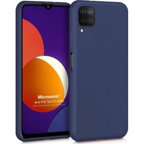 Microsonic Matte Silicone Samsung Galaxy M12 Lacivert Cep Telefonu Kılıfı