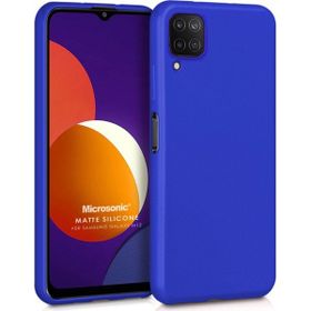 Microsonic Matte Silicone Samsung Galaxy M12 Mavi Cep Telefonu Kılıfı