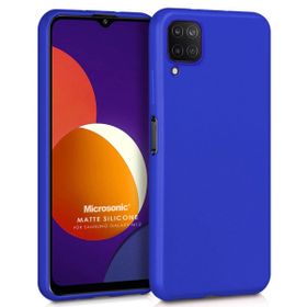 Microsonic Matte Silicone Samsung Galaxy M12 Mavi Cep Telefonu Kılıfı