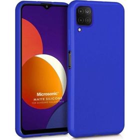 Microsonic Matte Silicone Samsung Galaxy M12 Mavi Cep Telefonu Kılıfı