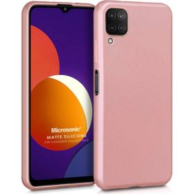 Microsonic Matte Silicone Samsung Galaxy M12 Rose Gold Cep Telefonu Kılıfı