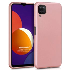 Microsonic Matte Silicone Samsung Galaxy M12 Rose Gold Cep Telefonu Kılıfı