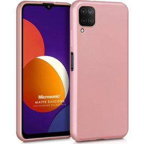 Microsonic Matte Silicone Samsung Galaxy M12 Rose Gold Cep Telefonu Kılıfı