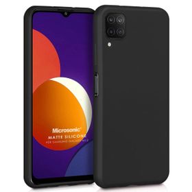 Microsonic Matte Silicone Samsung Galaxy M12 Siyah Cep Telefonu Kılıfı