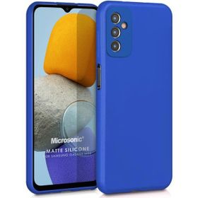 Microsonic Matte Silicone Samsung Galaxy M13 Mavi Cep Telefonu Kılıfı