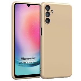 Microsonic Matte Silicone Samsung Galaxy M14 Gold Cep Telefonu Kılıfı