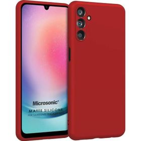 Microsonic Matte Silicone Samsung Galaxy M14 Kırmızı Cep Telefonu Kılıfı