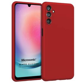 Microsonic Matte Silicone Samsung Galaxy M14 Kırmızı Cep Telefonu Kılıfı