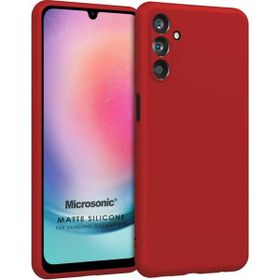 Microsonic Matte Silicone Samsung Galaxy M14 Kırmızı Cep Telefonu Kılıfı