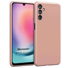 Microsonic Matte Silicone Samsung Galaxy M14 Rose Gold Cep Telefonu Kılıfı