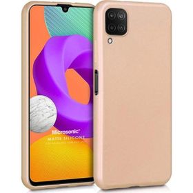 Microsonic Matte Silicone Samsung Galaxy M22 Gold Cep Telefonu Kılıfı