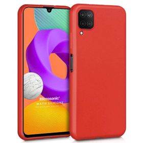 Microsonic Matte Silicone Samsung Galaxy M22 Kırmızı Cep Telefonu Kılıfı