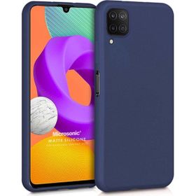 Microsonic Matte Silicone Samsung Galaxy M22 Lacivert Cep Telefonu Kılıfı