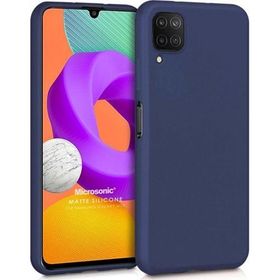 Microsonic Matte Silicone Samsung Galaxy M22 Lacivert Cep Telefonu Kılıfı