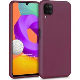 Microsonic Matte Silicone Samsung Galaxy M22 Mor Cep Telefonu Kılıfı
