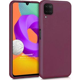 Microsonic Matte Silicone Samsung Galaxy M22 Mor Cep Telefonu Kılıfı