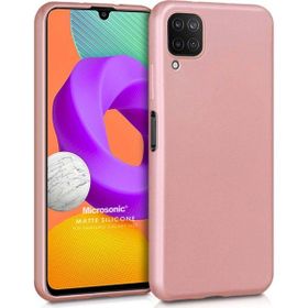 Microsonic Matte Silicone Samsung Galaxy M22 Rose Gold Cep Telefonu Kılıfı
