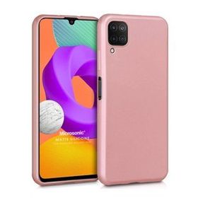 Microsonic Matte Silicone Samsung Galaxy M22 Rose Gold Cep Telefonu Kılıfı