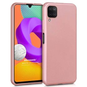 Microsonic Matte Silicone Samsung Galaxy M22 Rose Gold Cep Telefonu Kılıfı