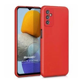 Microsonic Matte Silicone Samsung Galaxy M23 Kırmızı Cep Telefonu Kılıfı