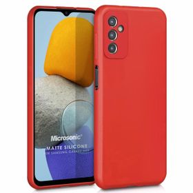 Microsonic Matte Silicone Samsung Galaxy M23 Kırmızı Cep Telefonu Kılıfı