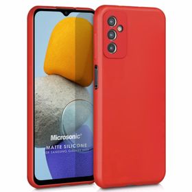 Microsonic Matte Silicone Samsung Galaxy M23 Kırmızı Cep Telefonu Kılıfı