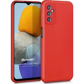 Microsonic Matte Silicone Samsung Galaxy M23 Kırmızı Cep Telefonu Kılıfı