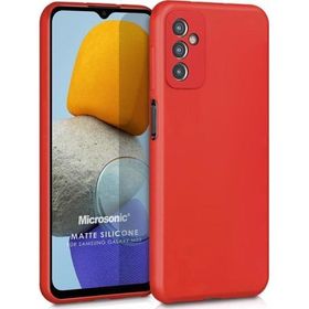 Microsonic Matte Silicone Samsung Galaxy M23 Kırmızı Cep Telefonu Kılıfı