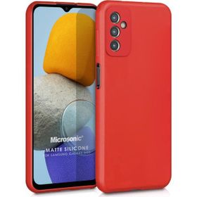 Microsonic Matte Silicone Samsung Galaxy M23 Kırmızı Cep Telefonu Kılıfı
