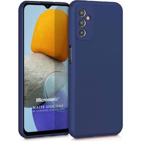 Microsonic Matte Silicone Samsung Galaxy M23 Lacivert Cep Telefonu Kılıfı