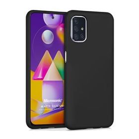 Microsonic Matte Silicone Samsung Galaxy M31S Siyah Kılıf