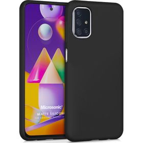 Microsonic Matte Silicone Samsung Galaxy M31S Siyah Kılıf