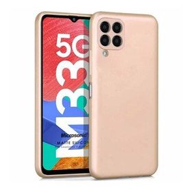 Microsonic Matte Silicone Samsung Galaxy M33 Gold Cep Telefonu Kılıfı