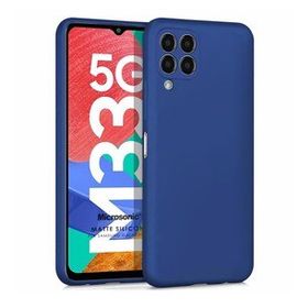 Microsonic Matte Silicone Samsung Galaxy M33 Lacivert Cep Telefonu Kılıfı