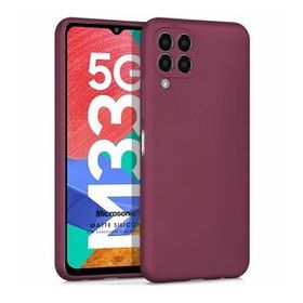 Microsonic Matte Silicone Samsung Galaxy M33 Mor Cep Telefonu Kılıfı