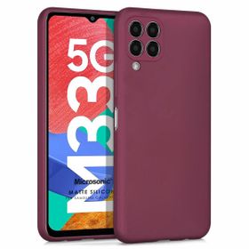 Microsonic Matte Silicone Samsung Galaxy M33 Mor Cep Telefonu Kılıfı