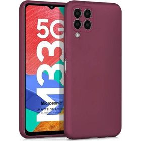 Microsonic Matte Silicone Samsung Galaxy M33 Mor Cep Telefonu Kılıfı