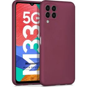 Microsonic Matte Silicone Samsung Galaxy M33 Mor Cep Telefonu Kılıfı