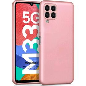 Microsonic Matte Silicone Samsung Galaxy M33 Rose Gold Cep Telefonu Kılıfı