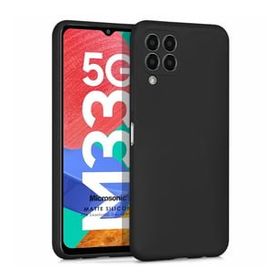 Microsonic Matte Silicone Samsung Galaxy M33 Siyah Cep Telefonu Kılıfı