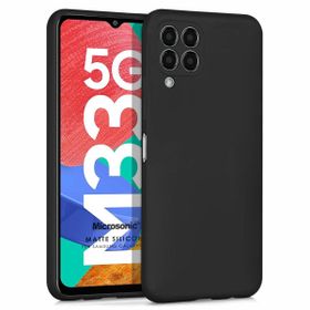 Microsonic Matte Silicone Samsung Galaxy M33 Siyah Cep Telefonu Kılıfı