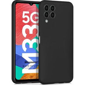 Microsonic Matte Silicone Samsung Galaxy M33 Siyah Cep Telefonu Kılıfı
