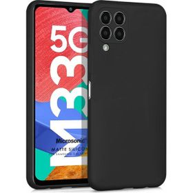 Microsonic Matte Silicone Samsung Galaxy M33 Siyah Cep Telefonu Kılıfı