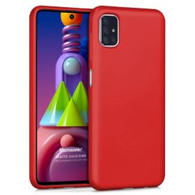 Microsonic Matte Silicone Samsung Galaxy M51 Kırmızı Kılıf