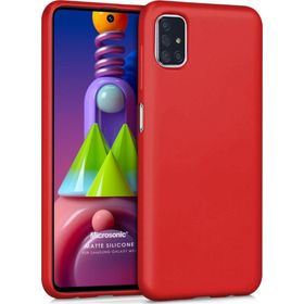 Microsonic Matte Silicone Samsung Galaxy M51 Kırmızı Kılıf