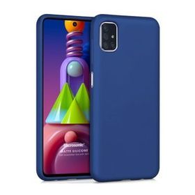 Microsonic Matte Silicone Samsung Galaxy M51 Lacivert Cep Telefonu Kılıfı