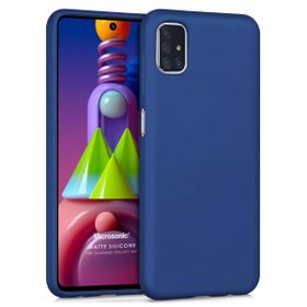 Microsonic Matte Silicone Samsung Galaxy M51 Lacivert Cep Telefonu Kılıfı
